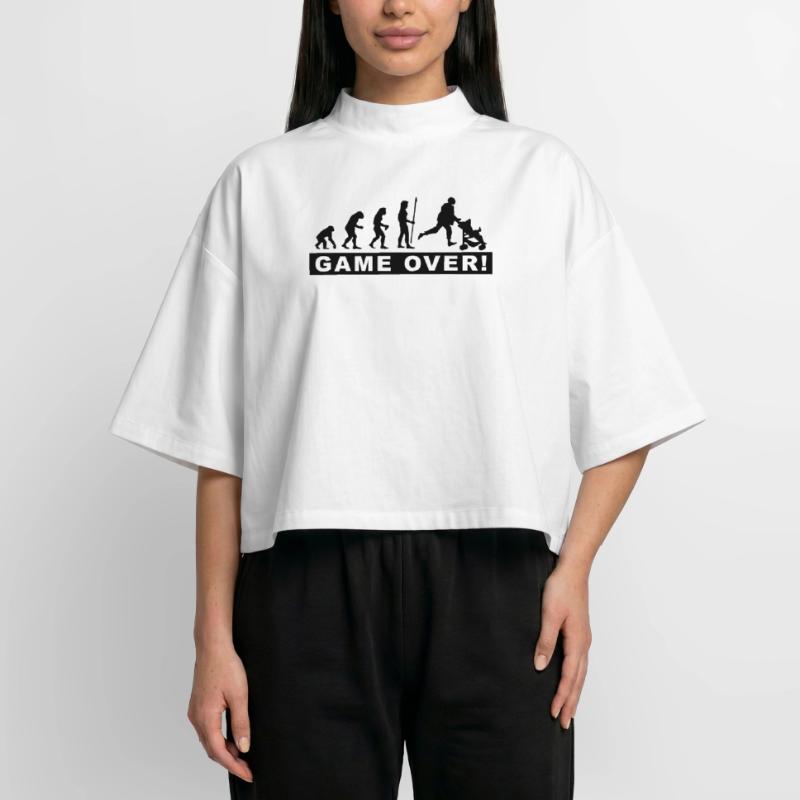 evolution_daddy T-shirt femme coupe boxy recyclé manches mi-longues Stanley/Stella