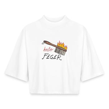 Heißer Feger - Boxy Frauen Recyceltes 1/2 Sleeved T-Shirt by Stanley/Stella - Weiß - Vorne - AI Model Female 172 dark (172cm)