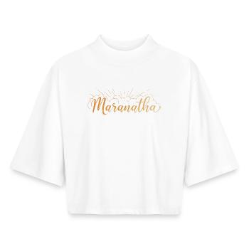Maranatha - Boxy Women's Recycled 1/2 Sleeved T-Shirt by Stanley/Stella - white - Front - AI Model Female 172 dark (172cm)
