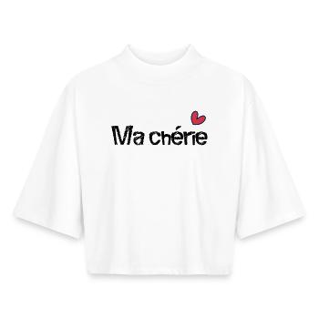 HERZ. PAAR. ICH HABE GERADE GEHEIRATET. Junggesellinnenabschied. VALENTINSTAG. - Boxy Frauen Recyceltes 1/2 Sleeved T-Shirt by Stanley/Stella - Weiß - Vorne - AI Model Female 172 dark (172cm)