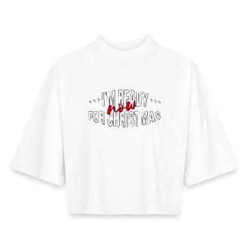 im ready NOW for christmas - Boxy Frauen Recyceltes 1/2 Sleeved T-Shirt by Stanley/Stella - Weiß - Vorne - AI Model Female 172 dark (172cm)