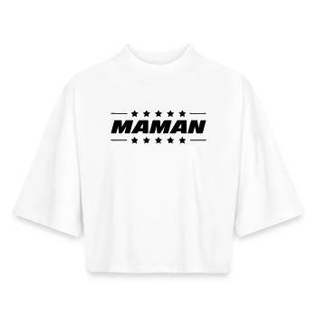 Mama / Muttertag - Boxy Frauen Recyceltes 1/2 Sleeved T-Shirt by Stanley/Stella - Weiß - Vorne - AI Model Female 172 dark (172cm)