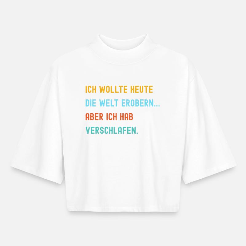 Commitment with a humorous worldview - Boxy Women's Recycled 1/2 Sleeved T-Shirt by Stanley/Stella - white