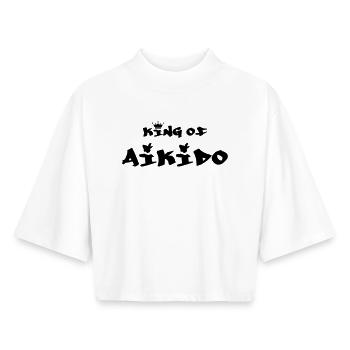 the King of Aikido - Boxy Women's Recycled 1/2 Sleeved T-Shirt by Stanley/Stella - white - Front - AI Model Female 172 dark (172cm)