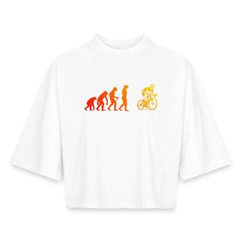 J'adore les vélos de route, super design pour les vélos de course ! - T-shirt femme coupe boxy recyclé manches mi-longues Stanley/Stella - blanc - Devant - AI Model Female 172 dark (172cm)