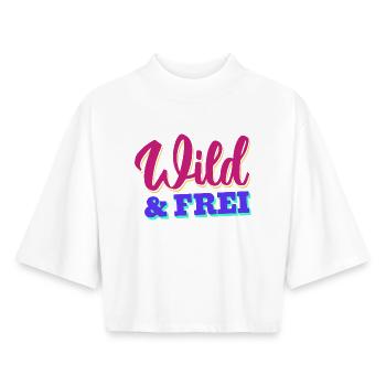 Wild & Frei - Boxy Frauen Recyceltes 1/2 Sleeved T-Shirt by Stanley/Stella - Weiß - Vorne - AI Model Female 172 dark (172cm)