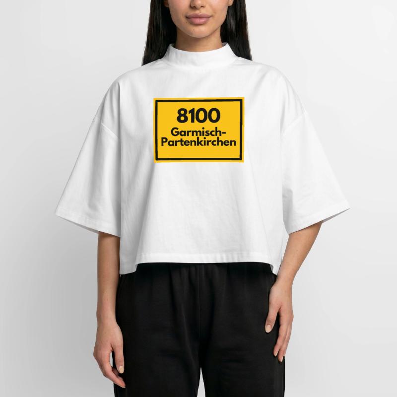 OLD POSTCODE POSTCODE 8100 GARMISCH-PARTENKIRCHEN Boxy Women's Recycled 1/2 Sleeved T-Shirt by Stanley/Stella