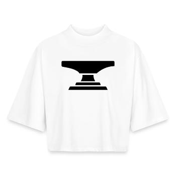 Amboss - Boxy Frauen Recyceltes 1/2 Sleeved T-Shirt by Stanley/Stella - Weiß - Vorne - AI Model Female 172 dark (172cm)