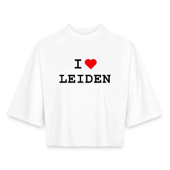 Ich liebe Leiden - I love Leiden - Boxy Women's Recycled 1/2 Sleeved T-Shirt by Stanley/Stella - white - Front - AI Model Female 172 dark (172cm)