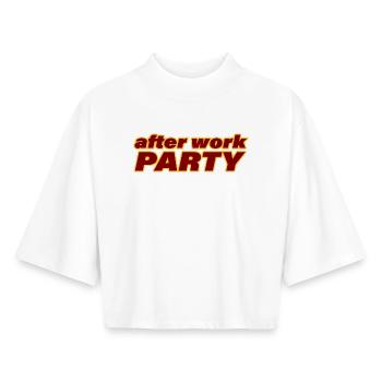 AFTER WORK PARTY - Boxy Women's Recycled 1/2 Sleeved T-Shirt by Stanley/Stella - white - Front - AI Model Female 172 dark (172cm)