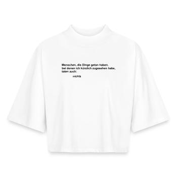 Également fait - T-shirt femme coupe boxy recyclé manches mi-longues Stanley/Stella - blanc - Devant - AI Model Female 172 dark (172cm)