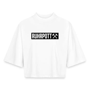 Ruhrpott - Ruhr Pott - Zeche - Zollverein - NRW - Boxy Frauen Recyceltes 1/2 Sleeved T-Shirt by Stanley/Stella - Weiß - Vorne - AI Model Female 172 dark (172cm)