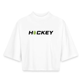 Hockey - Boxy Frauen Recyceltes 1/2 Sleeved T-Shirt by Stanley/Stella - Weiß - Vorne - AI Model Female 172 dark (172cm)
