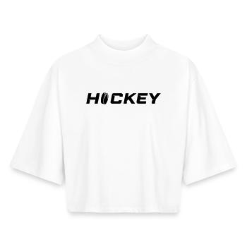 Hockey - Boxy Frauen Recyceltes 1/2 Sleeved T-Shirt by Stanley/Stella - Weiß - Vorne - AI Model Female 172 dark (172cm)