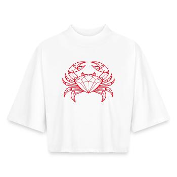 Cancer – Protection & Strength - Boxy Women's Recycled 1/2 Sleeved T-Shirt by Stanley/Stella - white - Front - AI Model Female 172 dark (172cm)