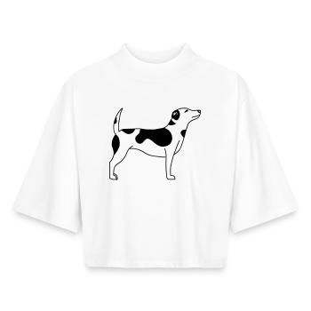Hund - Boxy Frauen Recyceltes 1/2 Sleeved T-Shirt by Stanley/Stella - Weiß - Vorne - AI Model Female 172 dark (172cm)