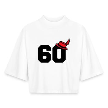 60 - Boxy Women's Recycled 1/2 Sleeved T-Shirt by Stanley/Stella - white - Front - AI Model Female 172 dark (172cm)