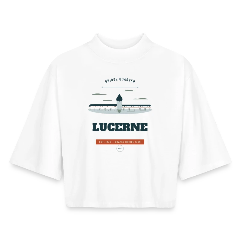 Abzeichen Lucerne auf boxy women's recycled 1/2 sleeved t-shirt by stanley/stella