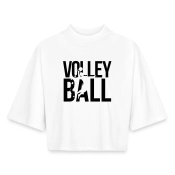 volleyball - Boxy Frauen Recyceltes 1/2 Sleeved T-Shirt by Stanley/Stella - Weiß - Vorne - AI Model Female 172 dark (172cm)