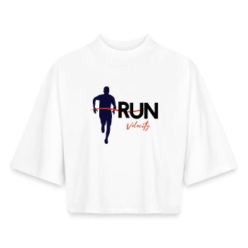 Run - Boxy Women's Recycled 1/2 Sleeved T-Shirt by Stanley/Stella - white - Front - AI Model Female 172 dark (172cm)