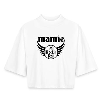 Rock and Roll Rebel Grandma - Boxy Frauen Recyceltes 1/2 Sleeved T-Shirt by Stanley/Stella - Weiß - Vorne - AI Model Female 172 dark (172cm)