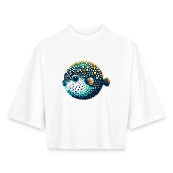 Blowfish - Boxy Women's Recycled 1/2 Sleeved T-Shirt by Stanley/Stella - white - Front - AI Model Female 172 dark (172cm)