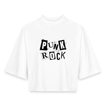 punk-01Punk Rock – Rebellische Musik & Alternative - Boxy Frauen Recyceltes 1/2 Sleeved T-Shirt by Stanley/Stella - Weiß - Vorne - AI Model Female 172 dark (172cm)