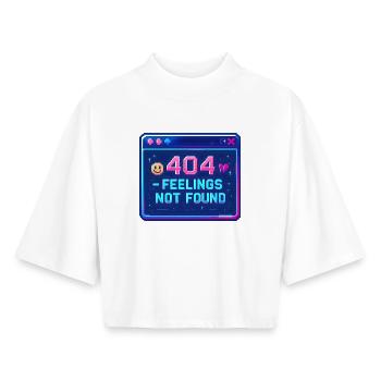 Y2K Retro – 404 Feelings Not Found - Boxy Frauen Recyceltes 1/2 Sleeved T-Shirt by Stanley/Stella - Weiß - Vorne - AI Model Female 172 dark (172cm)