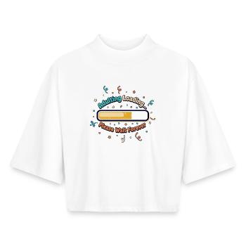 Chargement adulte indéfiniment - T-shirt femme coupe boxy recyclé manches mi-longues Stanley/Stella - blanc - Devant - AI Model Female 172 dark (172cm)