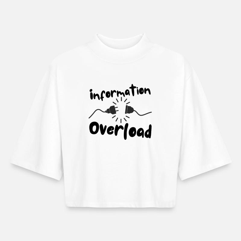 Information overload plug current - Boxy Women's Recycled 1/2 Sleeved T-Shirt by Stanley/Stella - white