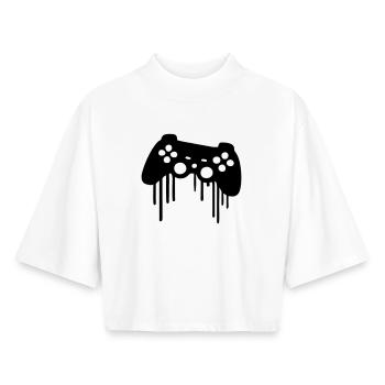 gaming kontroller - Boxy Frauen Recyceltes 1/2 Sleeved T-Shirt by Stanley/Stella - Weiß - Vorne - AI Model Female 172 dark (172cm)