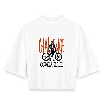 MTB Mountain Bike Tour - Boxy Women's Recycled 1/2 Sleeved T-Shirt by Stanley/Stella - white - Front - AI Model Female 172 dark (172cm)