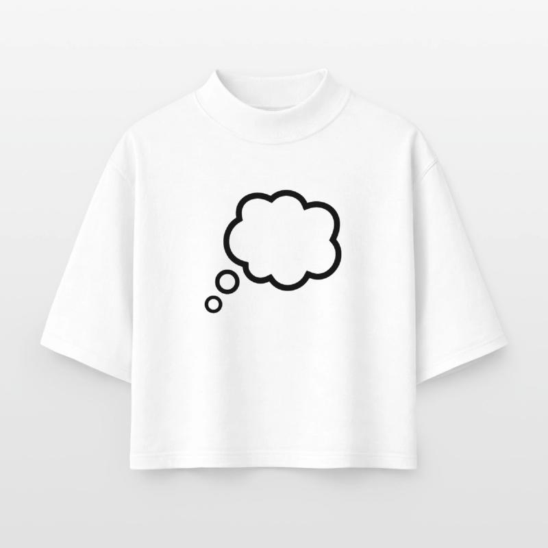 Thinking Bubble Comic Thought Bubble Bubble Thoughts Boxy Women's Recycled 1/2 Sleeved T-Shirt by Stanley/Stella
