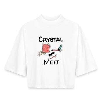 Mett - Crystal Mett - Boxy Frauen Recyceltes 1/2 Sleeved T-Shirt by Stanley/Stella - Weiß - Vorne - AI Model Female 172 dark (172cm)