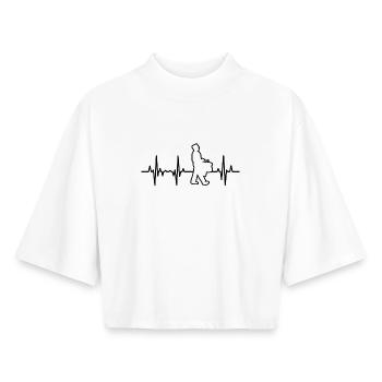 Drummer Heartline - Boxy Women's Recycled 1/2 Sleeved T-Shirt by Stanley/Stella - white - Front - AI Model Female 172 dark (172cm)