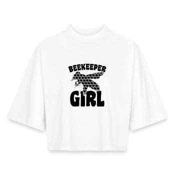 Imker Mädchen - Boxy Frauen Recyceltes 1/2 Sleeved T-Shirt by Stanley/Stella - Weiß - Vorne - AI Model Female 172 dark (172cm)