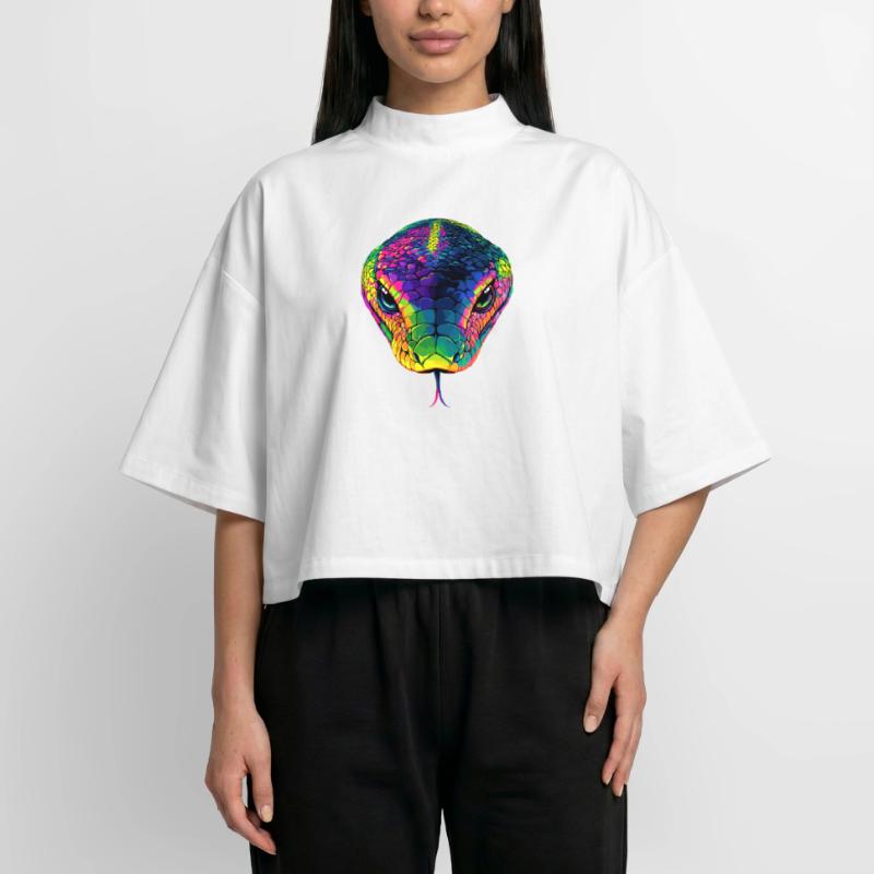 Snake Python Cobra Mamba Rattlesnake Snake Boxy Women's Recycled 1/2 Sleeved T-Shirt by Stanley/Stella