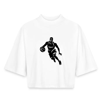 Basketball player - Boxy Women's Recycled 1/2 Sleeved T-Shirt by Stanley/Stella - white - Front - AI Model Female 172 dark (172cm)