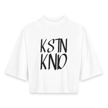 Kstnknd - Boxy Frauen Recyceltes 1/2 Sleeved T-Shirt by Stanley/Stella - Weiß - Vorne - AI Model Female 172 dark (172cm)