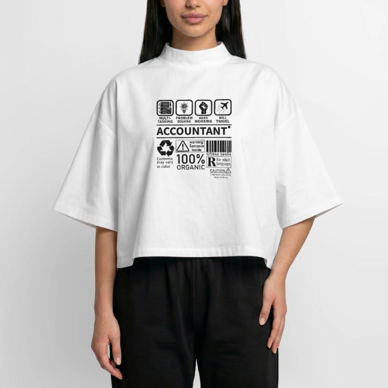 Accountant Multi Tasking Problem Solving Hard Work Boxy Frauen Recyceltes 1/2 Sleeved T-Shirt by Stanley/Stella