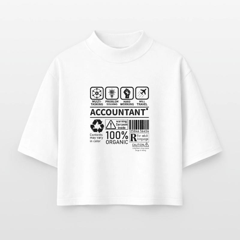 Accountant Multi Tasking Problem Solving Hard Work Boxy Women's Recycled 1/2 Sleeved T-Shirt by Stanley/Stella
