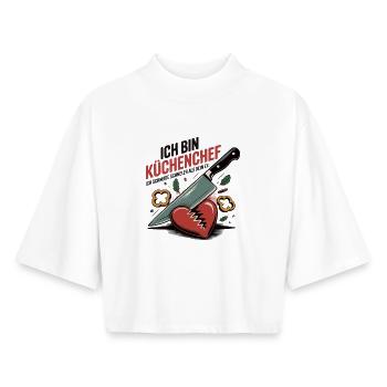 Küchenchef Geschenk - Boxy Frauen Recyceltes 1/2 Sleeved T-Shirt by Stanley/Stella - Weiß - Vorne - AI Model Female 172 dark (172cm)
