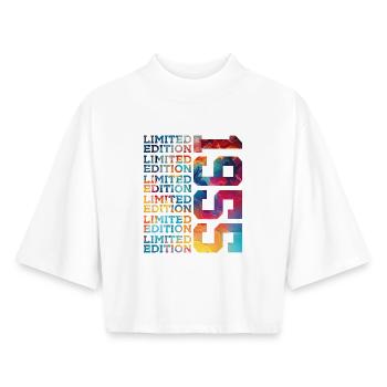 LIMITED EDITION 1955 71 JAHRE 71. GEBURTSTAG - Boxy Frauen Recyceltes 1/2 Sleeved T-Shirt by Stanley/Stella - Weiß - Vorne - AI Model Female 172 dark (172cm)