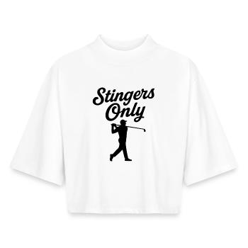 Stingers Only Golf Humor for Golfers - Boxy Women's Recycled 1/2 Sleeved T-Shirt by Stanley/Stella - white - Front - AI Model Female 172 dark (172cm)
