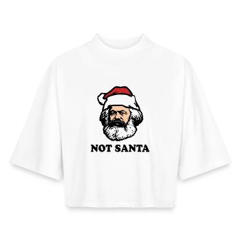 Karl Marx | Not Santa | Weihnachtsmann - Boxy Frauen Recyceltes 1/2 Sleeved T-Shirt by Stanley/Stella - Weiß - Vorne - AI Model Female 172 dark (172cm)