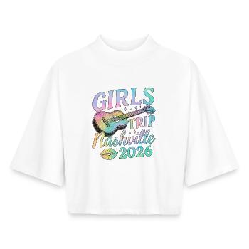 Girls Trip Nashville 2026 - Boxy Frauen Recyceltes 1/2 Sleeved T-Shirt by Stanley/Stella - Weiß - Vorne - AI Model Female 172 dark (172cm)