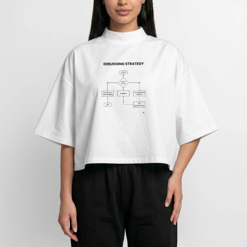 Debugging Strategy Flowchart - Does It Work Gift Boxy Women's Recycled 1/2 Sleeved T-Shirt by Stanley/Stella