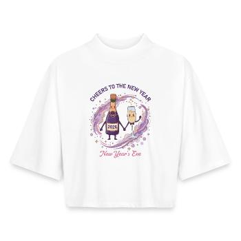 Cheers To The New Year 2026 New Year's Eve - Boxy Women's Recycled 1/2 Sleeved T-Shirt by Stanley/Stella - white - Front - AI Model Female 172 dark (172cm)
