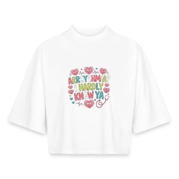 Cardiac Tech Arrhythmia I Hardly Know Echo Tech - Boxy Frauen Recyceltes 1/2 Sleeved T-Shirt by Stanley/Stella - Weiß - Vorne - AI Model Female 172 dark (172cm)