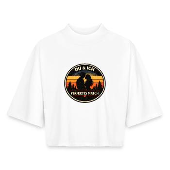 You & Me Perfect Match Partner Look - Boxy Women's Recycled 1/2 Sleeved T-Shirt by Stanley/Stella - white - Front - AI Model Female 172 dark (172cm)